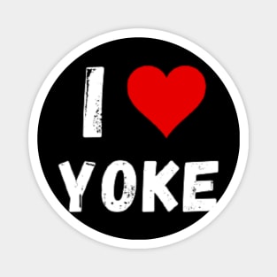 I love Yoke - I heart Yoke Magnet